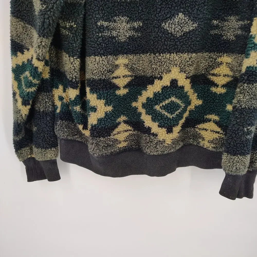 Vintage Polo Ralph Lauren Sweater Aztec Southwestern Sherpa Fleece Pullover L